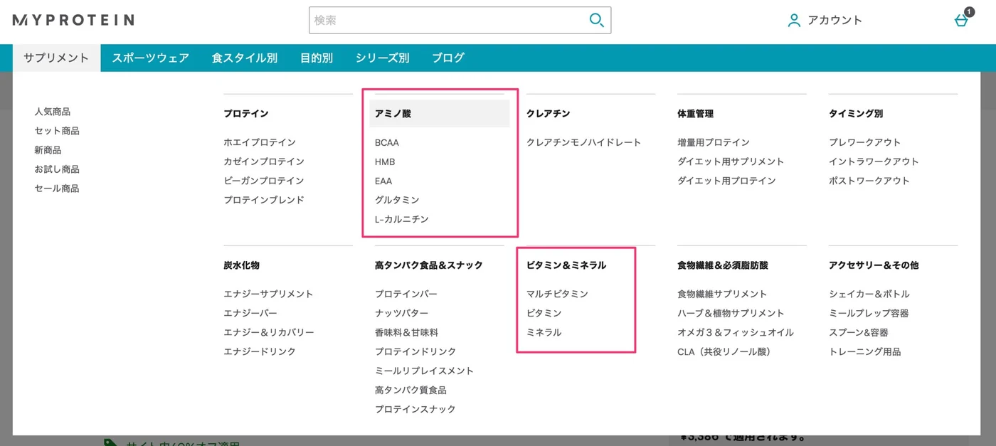 マイプロテインの買い方の画像