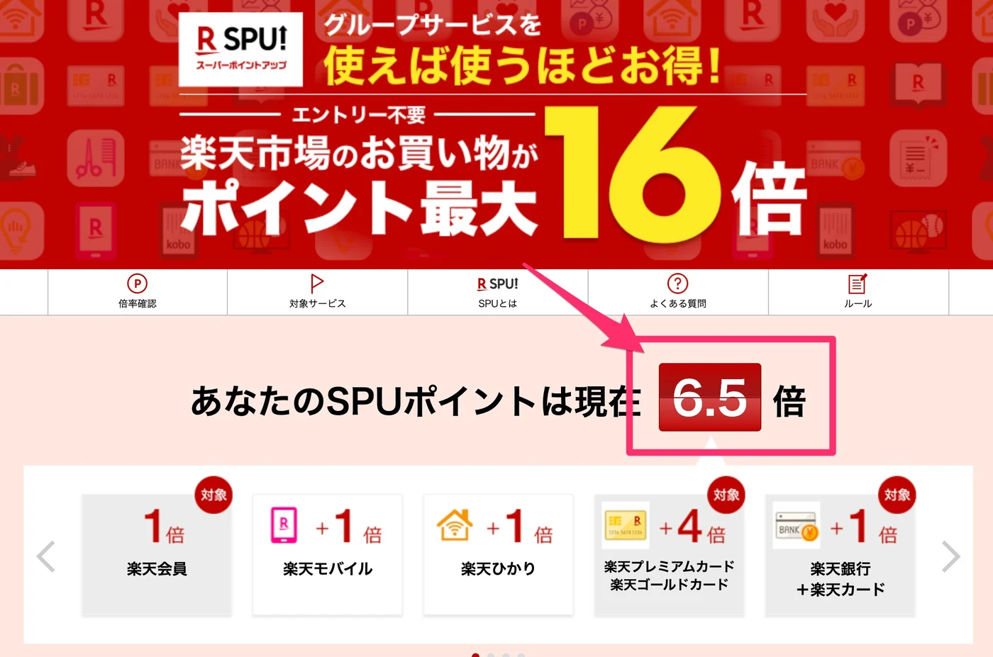 楽天SPUの画像
